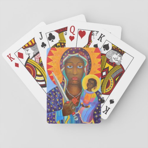 Erzulie Dantor Black Madonna Voodoo Lwa Playing Cards