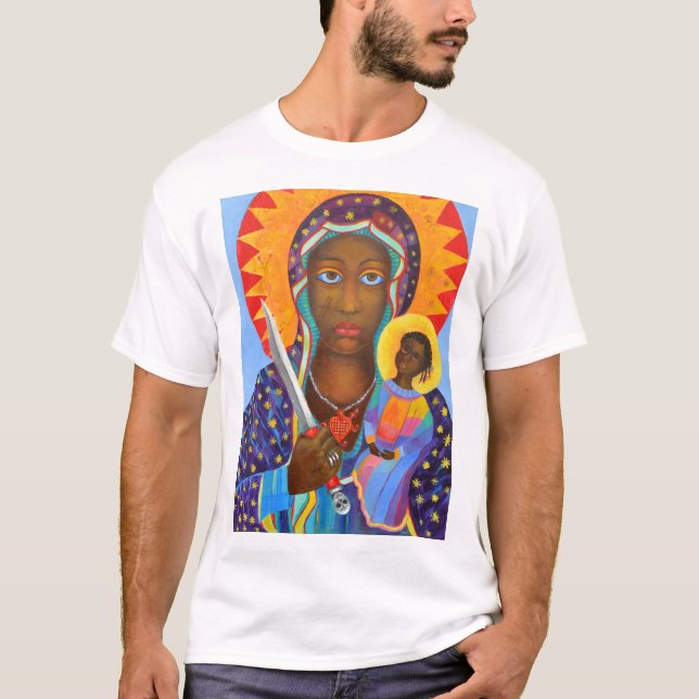 Erzulie Dantor Black Madonna Voodoo Lwa T-Shirt (Front)
