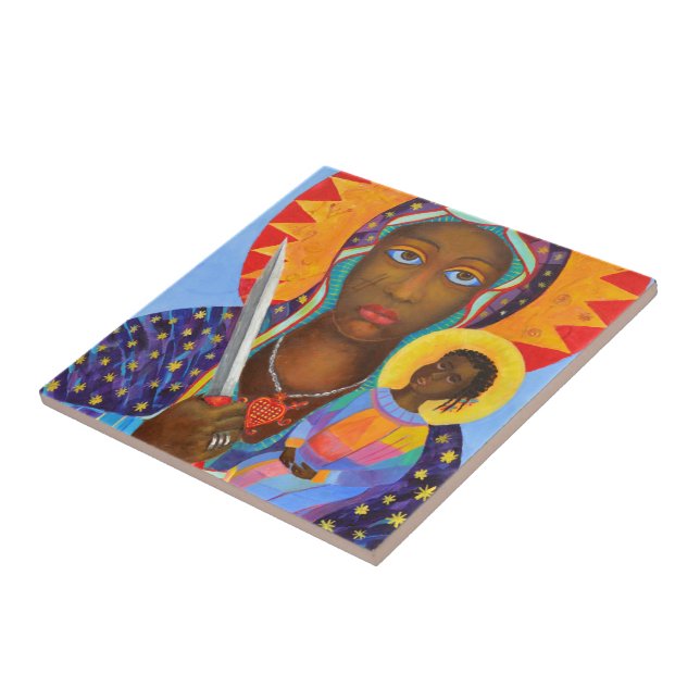 Erzulie Dantor Black Madonna Voodoo New Orleans Ceramic Tile (Side)