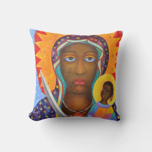 Erzulie Dantor Haiti Voodoo  Throw Pillow