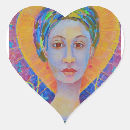 Erzulie Freda voodoo Goddess Wudu New orleans Heart Sticker