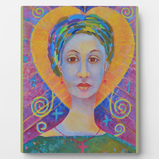 Erzulie Freda voodoo Orleans Dantor Wudu art Plaque (Front)