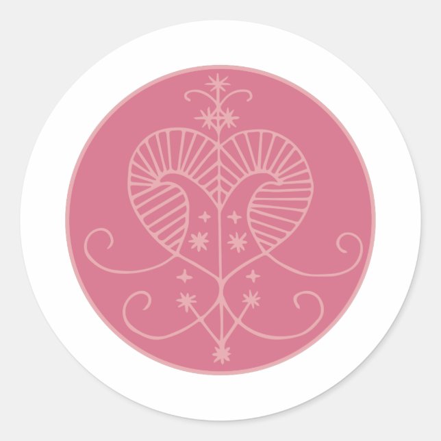 Erzulie Veve Classic Round Sticker (Front)