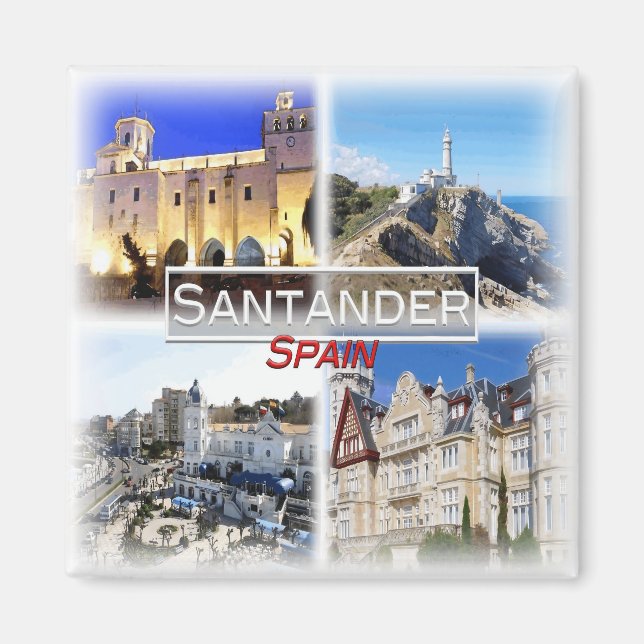 ES0142 Europe, Spain, Santander, Fridge Magnet (Front)