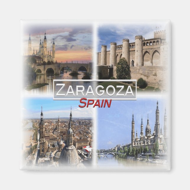 ES0144 Europe, Spain, Zaragoza, Fridge Magnet (Front)
