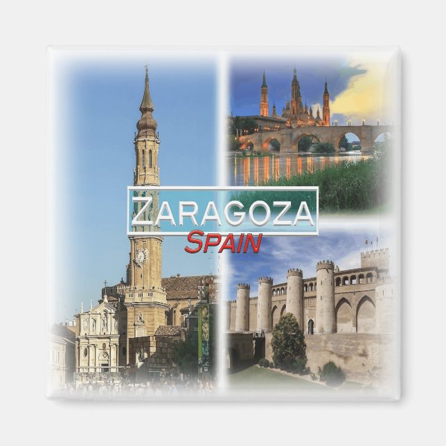 ES0146 Europe, Spain, Zaragoza, Fridge Magnet (Front)