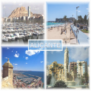 ES Alicante - Skyline - Postiguet beach - Explanad Sticker