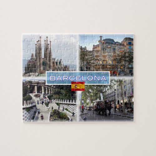 ES Barcelona _ Sagrada Familia _ Casa Batllo Jigsaw Puzzle