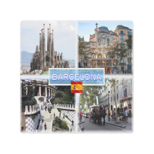 ES Barcelona - Sagrada Familia - Casa Batllo Metal Print
