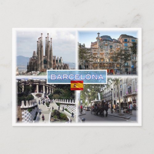 ES Barcelona _ Sagrada Familia _ Casa Batllo Postcard
