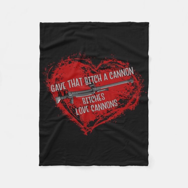 Es Love Cannons Funny Adult Meme Gamer Anime  Fleece Blanket (Front)