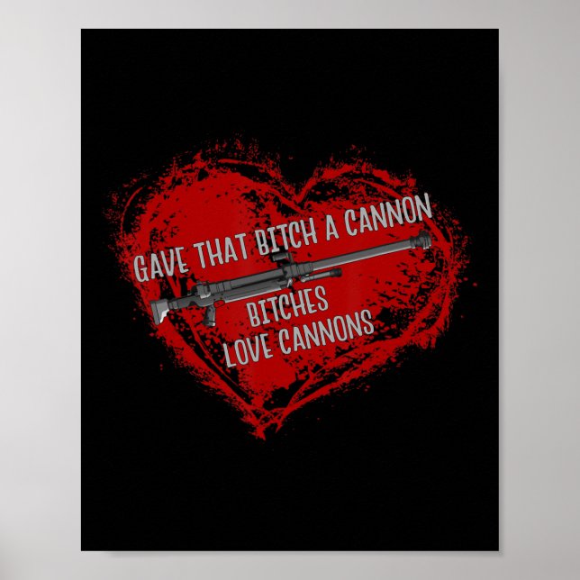Es Love Cannons Funny Adult Meme Gamer Anime  Poster (Front)