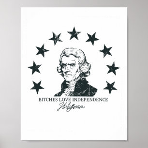 Es Love Independence Funny 4th Of July Thomas Jeff Poster
