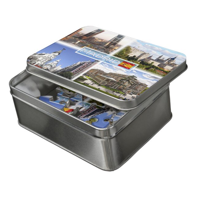 ES Madrid - Puerta de Europa - plaza de Castilla - Jigsaw Puzzle (Lid Open)
