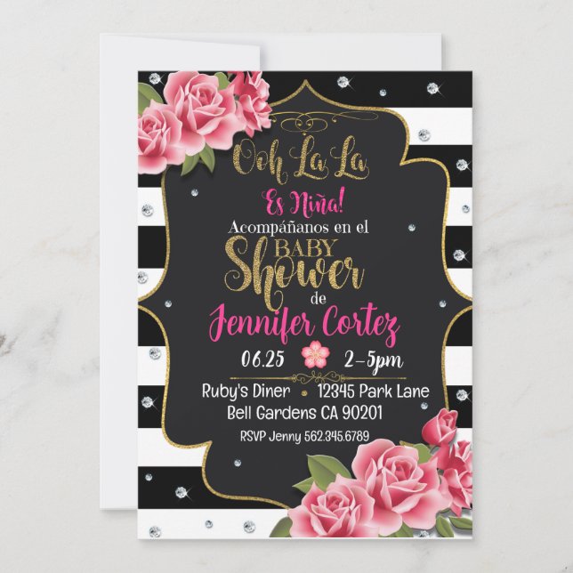 Es niña invitacion de baby Shower  Invitation (Front)