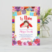 es niña Mexican Spanish Girl Baby Shower Invitation (Standing Front)
