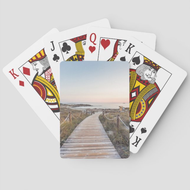 Es Pujols Beach at Dawn Poker Cards (Back)