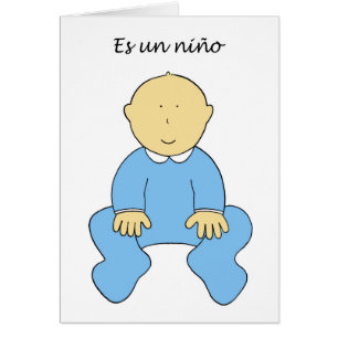Es un niño It's a Baby Boy in Spanish Cards