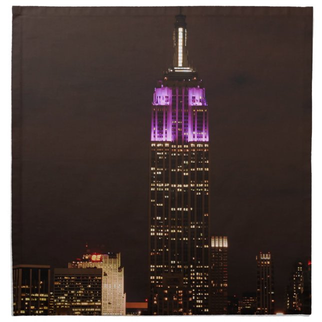 ESB in Purple & White 01 Cloth Napkin (Front)
