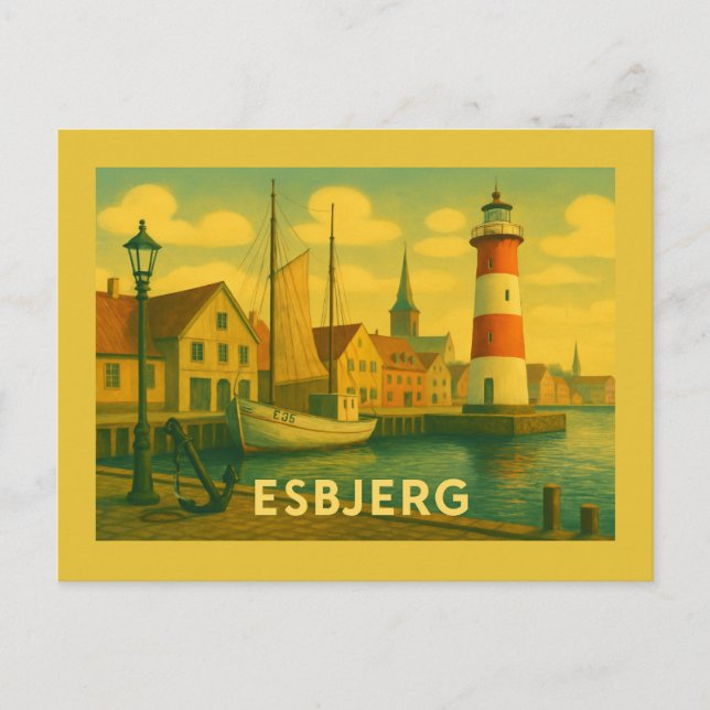 Esbjerg Man Meets Sea Postcard (Front)