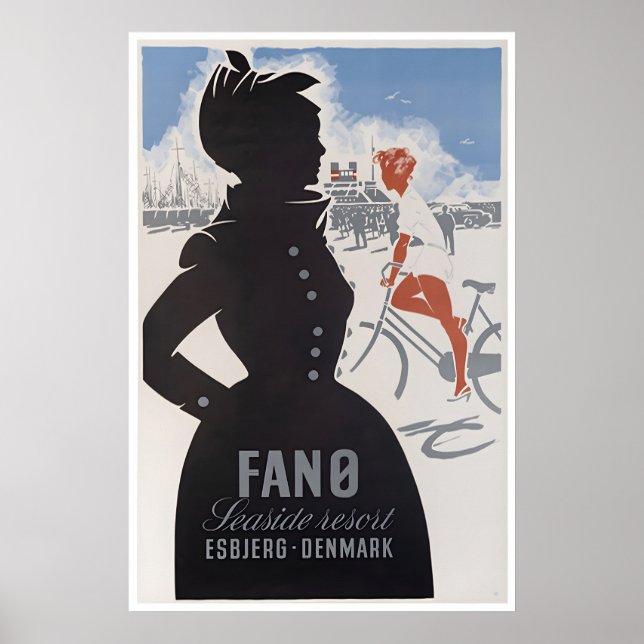 Esbjerg Travel Poster Denmark Art Fanø Print (Front)