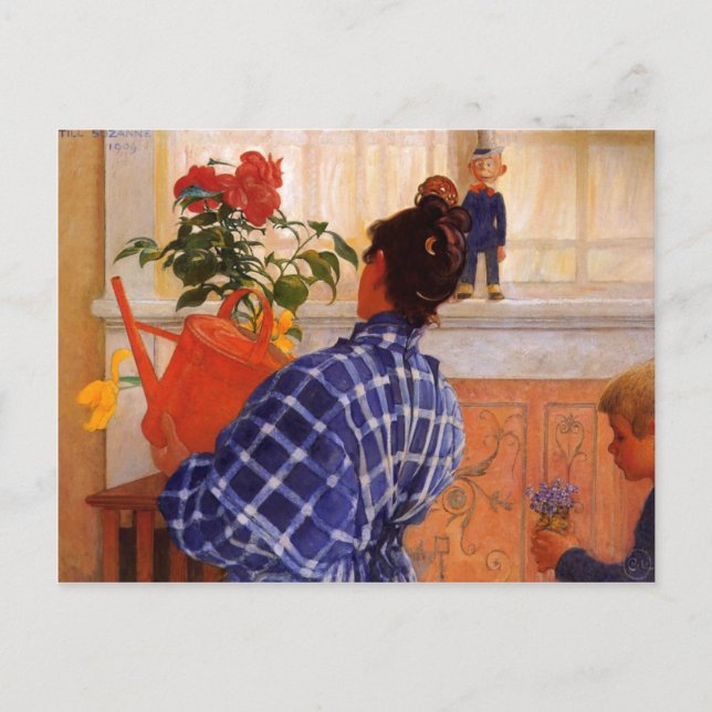 Esbjorn Brings Karin Violets Postcard (Front)