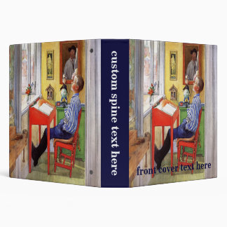 Esbjorn Doing His Homework by Carl Larsson 3 Ring Binder