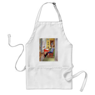 Esbjorn Doing His Homework by Carl Larsson Adult Apron