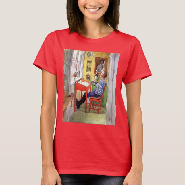 Esbjorn Doing His Homework by Carl Larsson T-Shirt (Front)