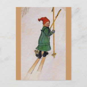 Esbjorn on Skis 1905 Postcard
