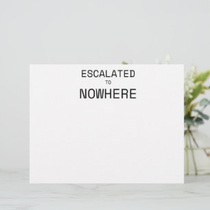 Escalated to Nowhere Minimalist Professional Letterhead