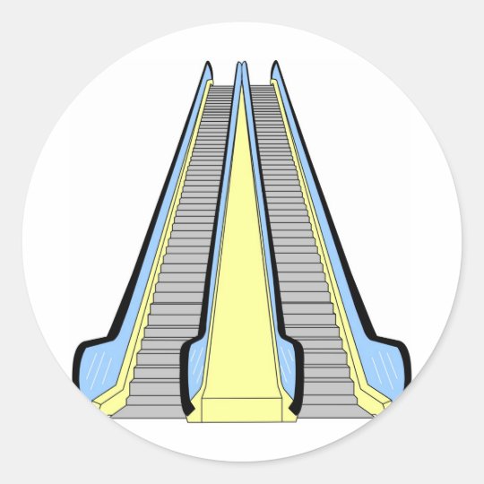 Escalator Classic Round Sticker