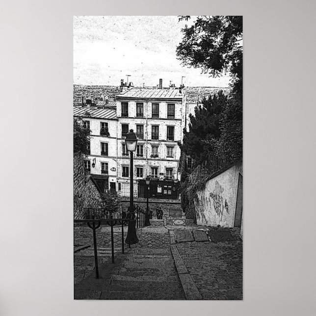 Escaliers de Montmartre Poster (Front)
