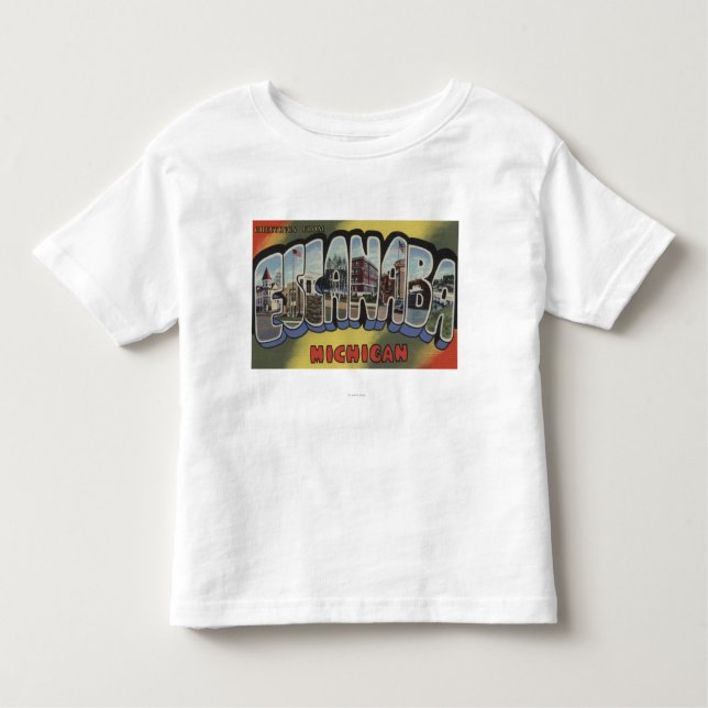 Escanaba, Michigan - Large Letter Scenes Toddler T-shirt (Front)