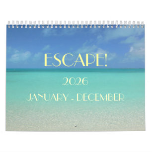 "ESCAPE" 2026 CALENDAR/ SKY/SEA/SUN CALENDAR