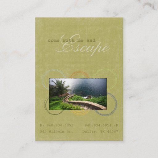 Customizable Escape Chubby Business Cards