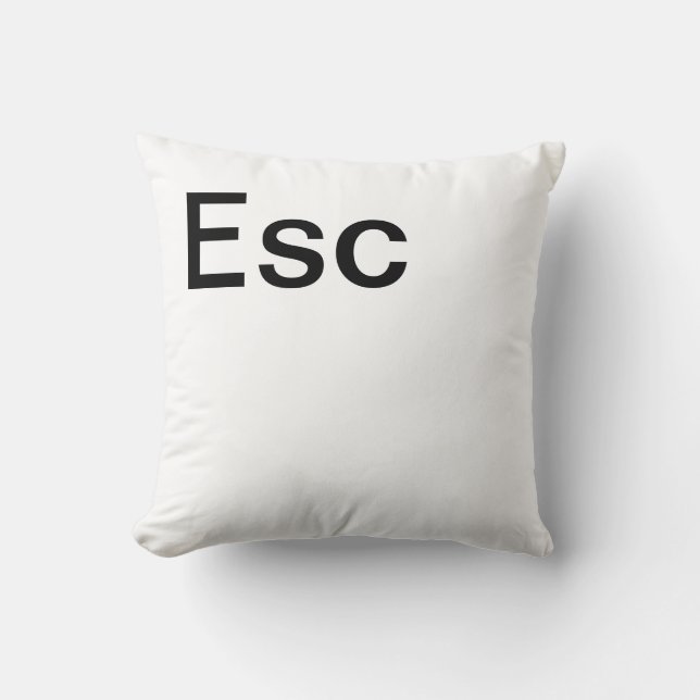 Escape Computer Key Throw Pillow (Front)