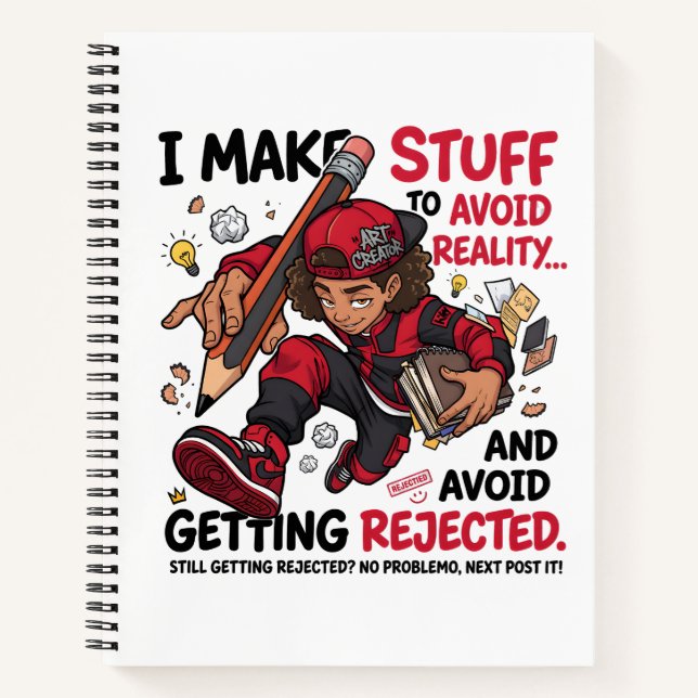 Escape Daily Routine Studio Joke Notebook (Front)