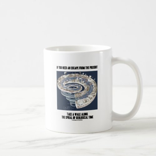 Escape From Present Walk Along Geological Time Coffee Mug