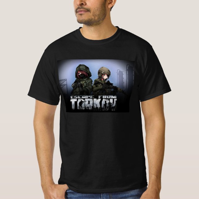 escape from tarkov fan art anime T-Shirt (Front)