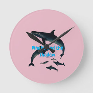 Escape from the Abyss:Whales and the ShadowT-Shirt Round Clock