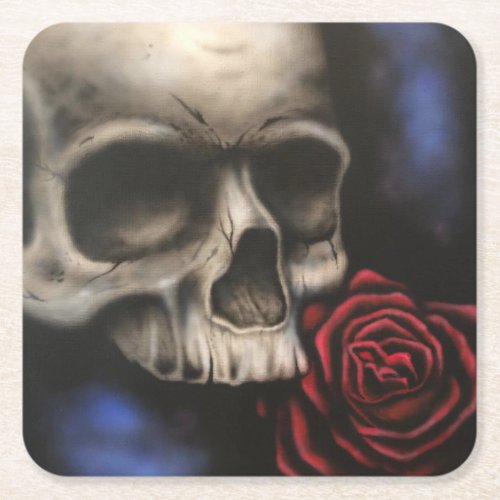 Escape from the Darkness Skull and Rose Coaster