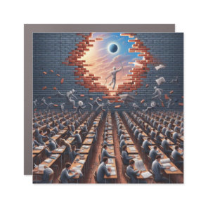 Escape from the Matrix: Surreal Exam Room Car Magnet