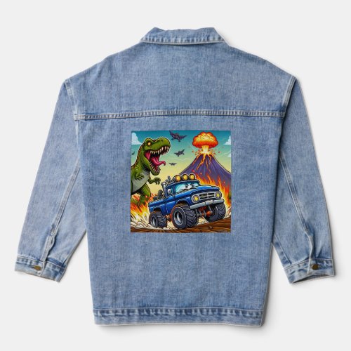 Escape From the T_rex  Denim Jacket