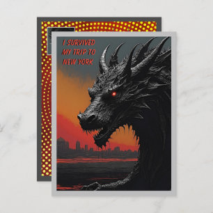 Escape in Style: Personalized Noir Art Travel  Postcard