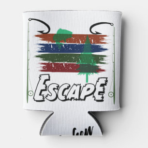 Escape Mountain Fishing Lake Sign Customize Cooler