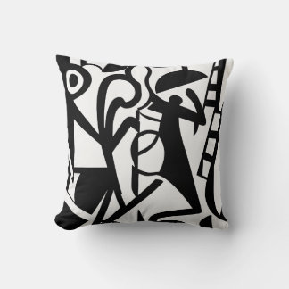 Escape of daily shapes and forms. throw pillow