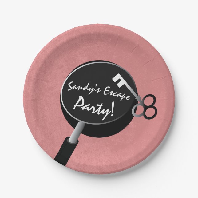 Escape Party Girls Supplies Paper Plates (Front)