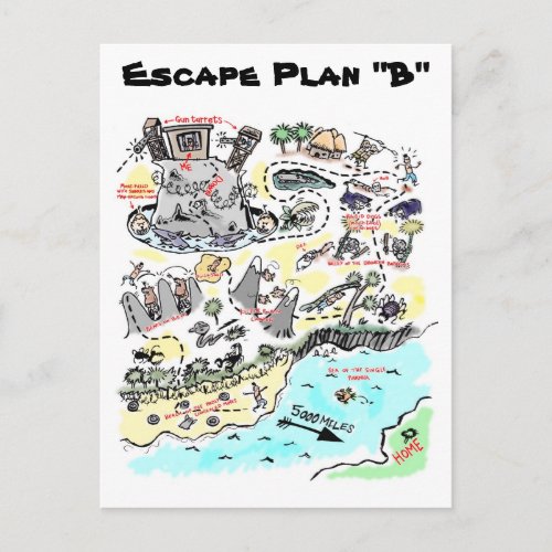 Escape Plan B Postcard
