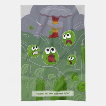 Escape Pod Peas Kitchen Towel by Thingsesque at Zazzle